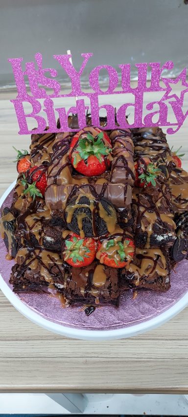 Fudge Brownie Tower
